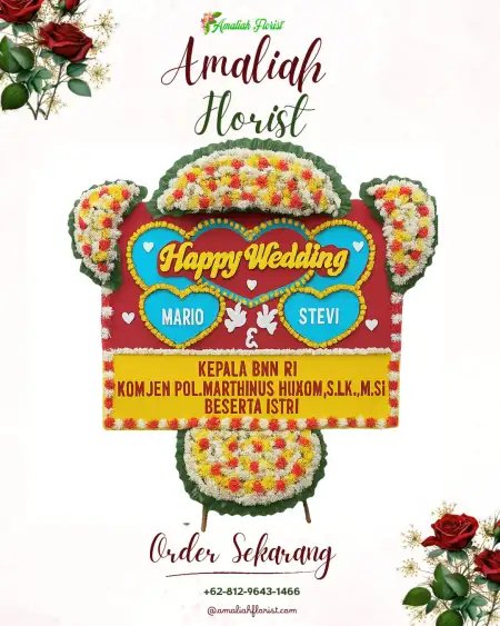 Papan Bunga Pernikahan Waibu